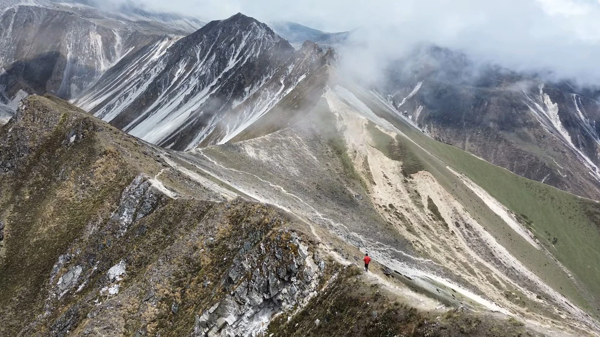Langsisha ri peak drone shot